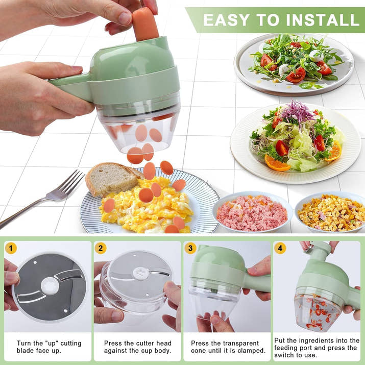 ChopEasy PRO™ 4 in 1 Electric Vegetable Cutter