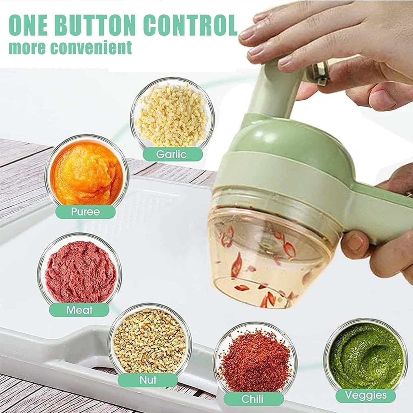 ChopEasy PRO™ 4 in 1 Electric Vegetable Cutter