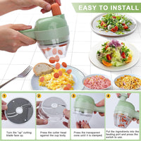 ChopEasy PRO™ 4 in 1 Electric Vegetable Cutter